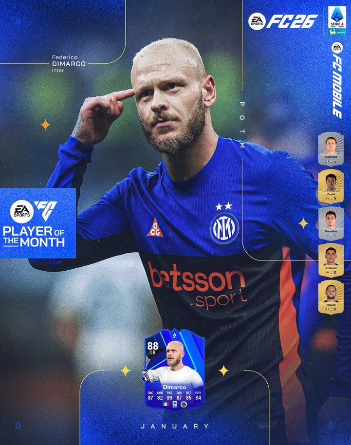 开云app下载-5场3球2助，官方：迪马尔科当选意甲1月最佳球员